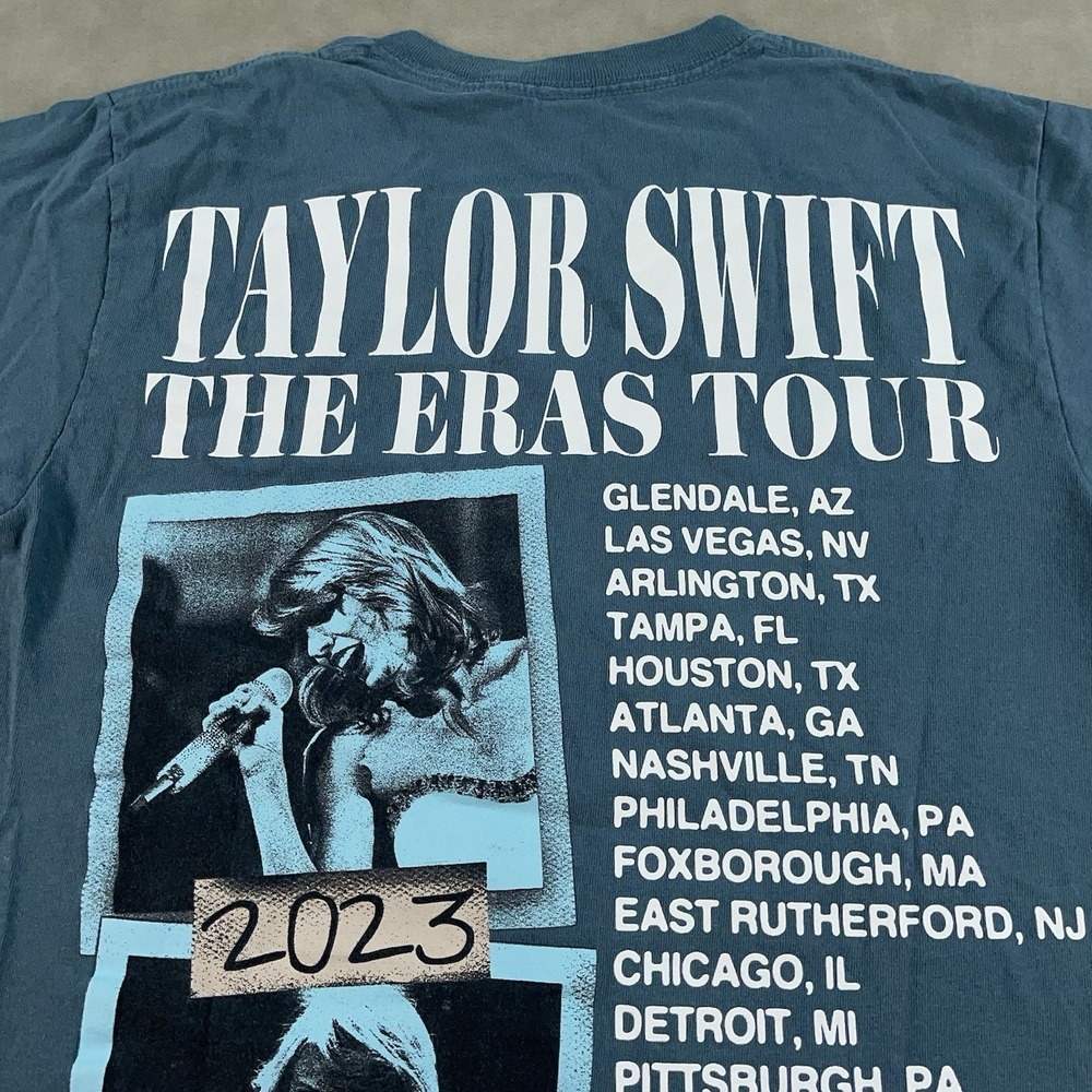 Taylor Swift Eras Concert Tour T Shirt Blue Short Sleeve Adult Size Small 2023 - Picture 5 of 9